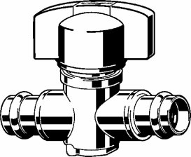 Шаровой кран полнопроходной Viega Easytop с SC‑Contur 2278 d22 кремниевая бронза 747336