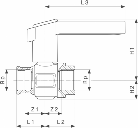 Кульовий кран Viega Easytop 2270.2 DN40хRp1½ бронза 587123