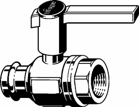 Шаровой кран Viega Easytop 2270.4 с SC‑Contur d42(DN40)хRp1½ бронза 587192
