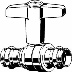 Кульовий кран Viega Easytop 2275 з SC-Contur d42 кремнієва бронза 746421