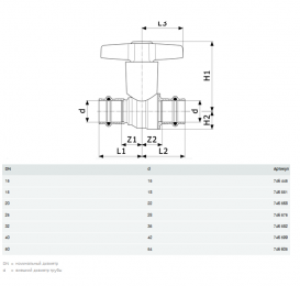 Шаровой кран Viega Easytop 2275CO с SC‑Contur d22 кремниевая бронза 746568