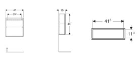 Шкафчик для ванной Geberit подвесной 45х15 см ДСП лава 502.319.JK.2