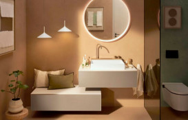 Шафка для ванної Hansgrohe Xevolos E підвісна 118х55,5 см пісочно-бежевий матовий/пісочно-бежевий 54326790