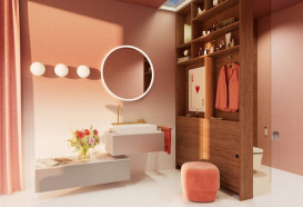 Шафка для ванної Hansgrohe Xevolos E підвісна 118х55,5 см пісочно-бежевий матовий/пісочно-бежевий 54326790