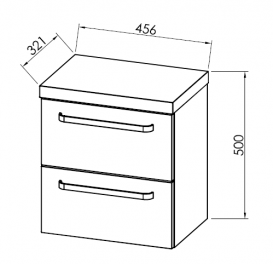 Шкафчик для ванной Kolpa-san Adele OA 45 подвесной 45.6х50 см ДСП с 3D пленкой сатин дуб 528770