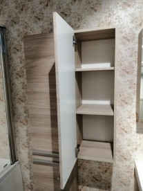 Шкафчик для ванной Kolpa-san Jolie J 902 подвесной 30х90 см ДСП с ПВХ-пленкой сатин дуб 529280