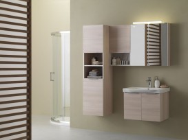 Шкафчик для ванной Kolpa-san Lana L 702/14 подвесной 40х70 см ДСП светлая акация 510920