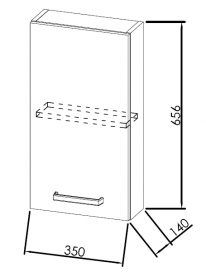 Шкафчик для ванной Kolpa-san Viva V 652/14 подвесной 35х65.6 см ДСП бежевый 505850