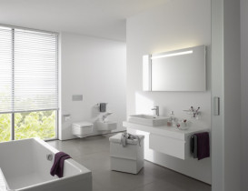 Шафка для ванної підлогова Laufen Case 46x38,5x50,5 см на коліщатках МДФ білий H4020510754631