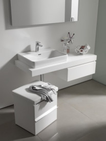 Шафка для ванної підлогова Laufen Case 46x38,5x50,5 см на коліщатках МДФ білий H4020510754631