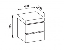 Шкафчик для ванной напольный Laufen Case 46x38,5x50,5 см на колесиках МДФ цвет на выбор H4020510759991