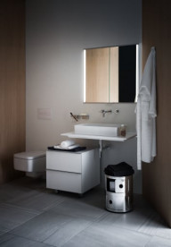 Шкафчик для ванной напольный Laufen Space 53,5x49,5x58 см на колесиках HPL белый матовый H4111921601001