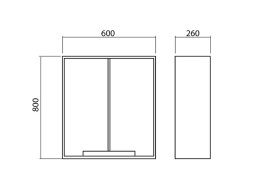 Шкафчик для ванной подвесной Аквародос Квадро 60х80 см ДСП/МДФ белый АР000001080