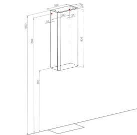 Шкафчик для ванной подвесной Аквародос Акцент 35х80 см ДСП/МДФ белый АР000019839
