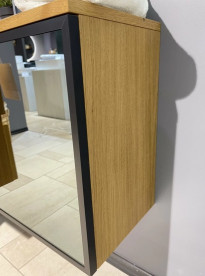 Шкафчик для ванной подвесной Fancy Marble Meloria Glass 42х30 см петли справа шпон/стекло 31205013601