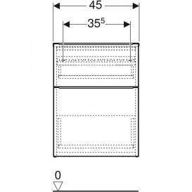Шкафчик для ванной подвесной Geberit iCon 45x60x47,6 см ДСП лава матовый 502.315.JK.1