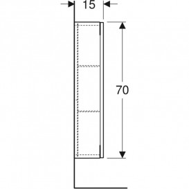 Шкафчик для ванной подвесной Geberit iCon 45x70x15 см ДСП лава матовый 502.318.JK.1