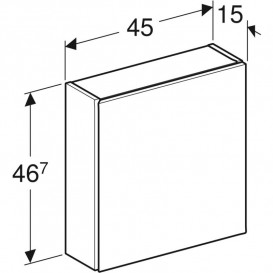 Шафка для ванної підвісної Geberit iCon 45x46,7x15 см ДСП дуб 502.319.JH.1