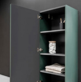 Шафка для ванної підвісна Kolpa San Alexis A 1461 450x1460x320 мм МДФ зелена 546310