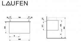 Шкафчик для ванной подвесной Laufen Boutique 90x50x43 см ЛДСП/МДФ светлый дуб H4090101502501