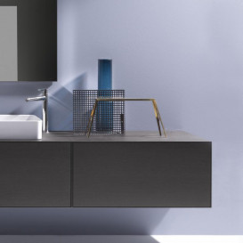 Шафка для ванної підвісної Laufen Boutique 90x50x43 см ЛДСП/МДФ темний дуб H4090101502511