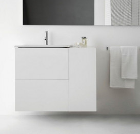 Шкафчик для ванной подвесной Laufen Kartell 30х48,7х70 см петли справа МДФ белый матовый H4082720336401