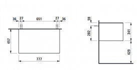 Шкафчик для ванной подвесной Laufen Sonar 80 см МДФ/ДСП/керамогранит титан/черный мрамор H4054100341421