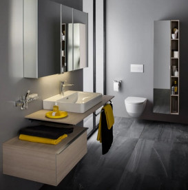 Шкафчик для ванной подвесной Laufen Space 43,5x51,8x24,9 см HPL светлый орех H4111011601011