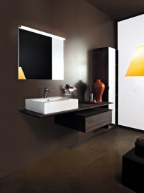 Шафка для ванної підвісної Laufen Space 58,5x51,8x24,9 см HPL темний в'яз H4111311601031