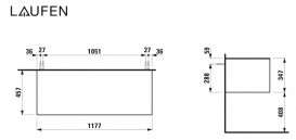 Шкафчик для ванной подвесной Laufen The New Classic 120 см МДФ/ДСП белый матовый H4060250851701