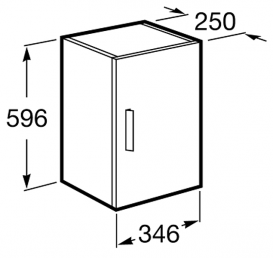 Шафка для ванної підвісний з МДФ Roca Debba 60 см з одними дверцятами білий глянсовий A856838806