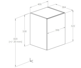 Шкафчик для ванной Roca Kwadro 40х38,4 см ДСП антрацит глянцевый A857974153