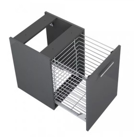 Шафка для ванної Roca Kwadro 40х38,4 см з кошиком ДСП антрацит глянцевий A857973153