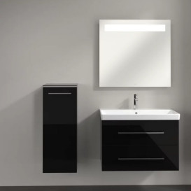 Шкафчик для ванной Villeroy & Boch Avento 35х40,4 см петли слева МДФ с акриловым покрытием стекло черное A89500B3