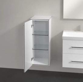 Шкафчик для ванной Villeroy & Boch Avento 35х40,4 см петли слева МДФ с акриловым покрытием стекло белое A89500B4