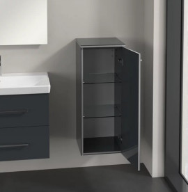 Шкафчик для ванной Villeroy & Boch Avento 35х40,4 см петли справа МДФ с акриловым покрытием стекло серое A89501B1