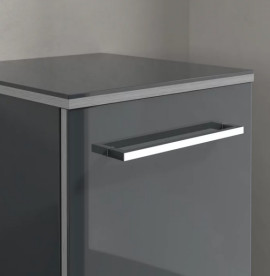 Шкафчик для ванной Villeroy & Boch Avento 35х40,4 см петли справа МДФ с акриловым покрытием стекло серое A89501B1