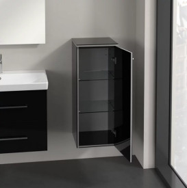 Шкафчик для ванной Villeroy & Boch Avento 35х40,4 см петли справа МДФ с акриловым покрытием стекло черное A89501B3
