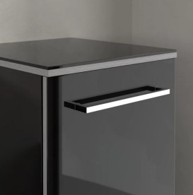 Шкафчик для ванной Villeroy & Boch Avento 35х40,4 см петли справа МДФ с акриловым покрытием стекло черное A89501B3