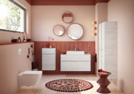 Шафка для ванної Villeroy & Boch Collaro 40,4x74,8х34,9 см петлі праворуч ДСП біле дерево C03201E8