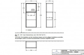 Шафка для ванної Villeroy & Boch Finion 41,8х93,6х27 см петлі праворуч з підсвічуванням МДФ темно-синій матовий лак/оливковий матовий лак G530GMHG