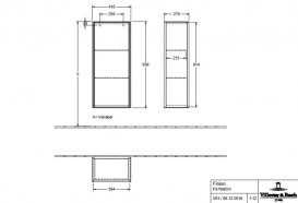 Шкафчик для ванной Villeroy & Boch Finion 41,8х93,6х27 см петли справа МДФ белый матовый лак F57000MT