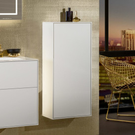 Шкафчик для ванной Villeroy & Boch Finion 41,8х93,6х27 см петли слева с подсветкой МДФ белый матовый лак G57000MT