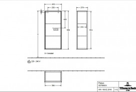 Шкафчик для ванной Villeroy & Boch Finion 41,8х93,6х27 см петли справа с подсветкой МДФ песок матовый лак G57000HH