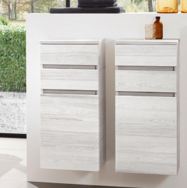 Шкафчик для ванной Villeroy & Boch Legato 40х87х35 см петли слева ДСП белое дерево B72800E8