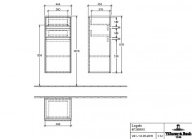 Шкафчик для ванной Villeroy & Boch Legato 40х87х35 см петли слева МДФ/ДСП черный матовый лак B72800PD