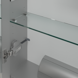 Шкафчик для ванной Villeroy & Boch My View 14 60x75 см с подсветкой алюминий/зеркало A4206000