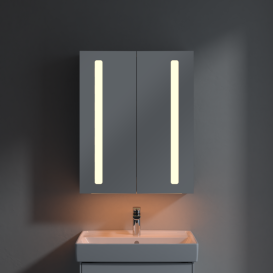 Шкафчик для ванной Villeroy & Boch My View 14 60x75 см с подсветкой алюминий/зеркало A4206000