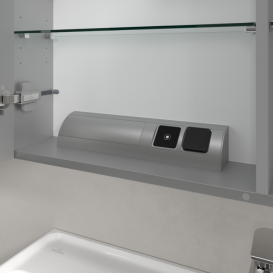 Шафка для ванної Villeroy & Boch My View 14 100x75 см з підсвічуванням алюміній/дзеркало A4221000