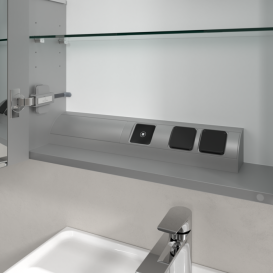 Шафка для ванної Villeroy & Boch My View 14 130x75 см з підсвічуванням алюміній/дзеркало A4241300